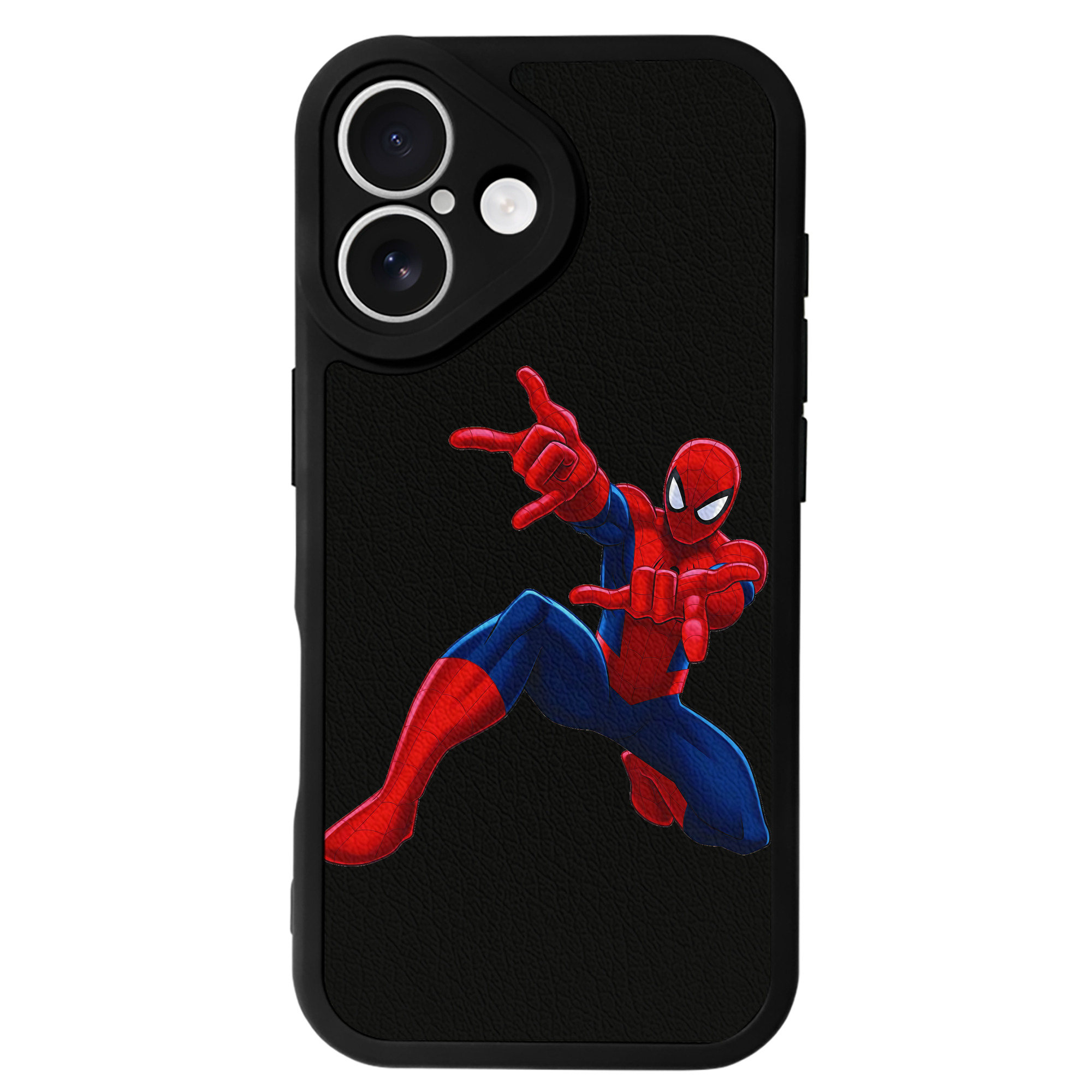 （画像用） Spider Man スパイダーマン 【iPhone 16シリーズ対応】シリコンスマホケース（レザー調） 材質：シリコン